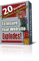 Thumbnail 20 Surefire Techniques To Insure Your Website Explodes! With MRR (Master Resale Rights)