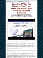 Thumbnail Satellite TV On PC - With Resale Rights