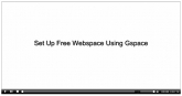 Thumbnail Set Up Free Webspace Using Gspace - With Private Label Rights