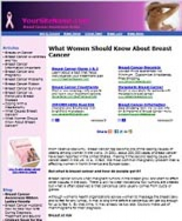 Product picture Breast Cancer Website - With Private Label Rights