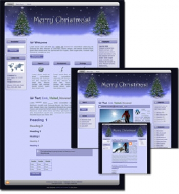 Product picture Christmas Wordpress, Blogger and HTML Templates - With Master Resale Rights