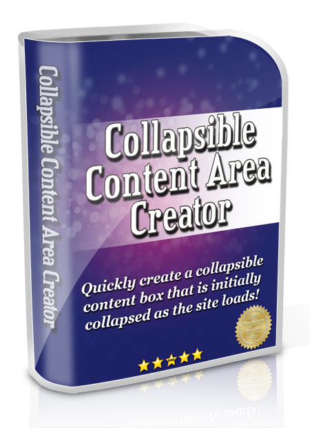 Product picture Collapsible Content Area Creator - With Master Resell Rights
