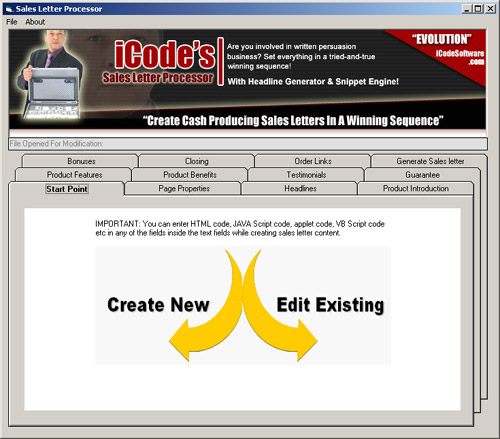 Product picture Evolution - The Sales Letter Processor! - With Private Label Rights & Master Resale Rights