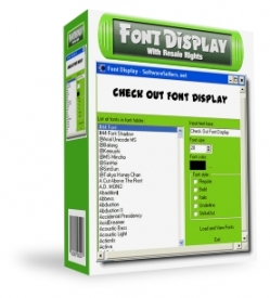 Product picture Font Display with Resale Rights - With Master Resale Rights