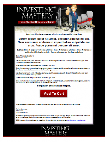 Product picture Investing Mastery Template - With Personal Use Rights