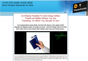 Product picture My Airfare Secrets! Presell Templates