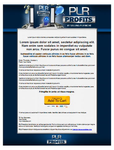 Product picture PLR Profits Template - With Personal Use Rights