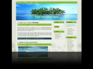 Product picture Palm Tree Island WP Theme - With Master Resale Rights