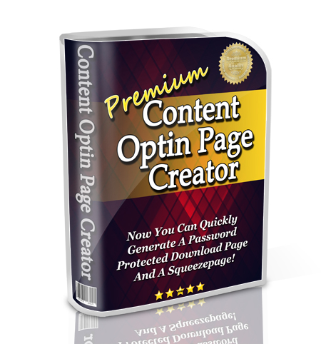 Product picture Premium Content Optin Page Creator - With Resell Rights