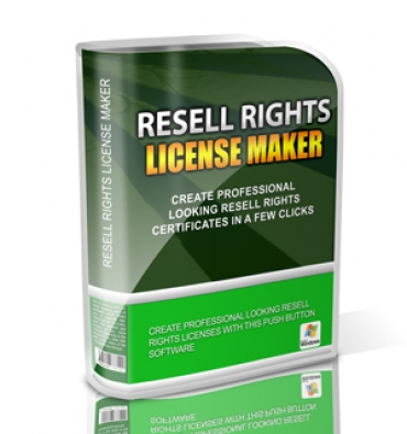 Product picture Resell Rights License Maker - With Master Resell Rights