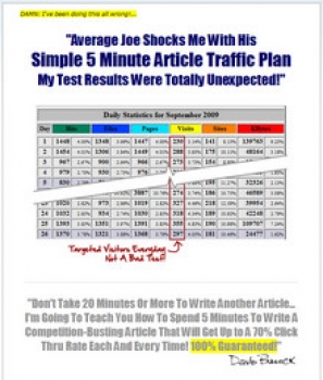 Product picture Simple 5 Minute Article Traffic Plan - With Master Resale Rights