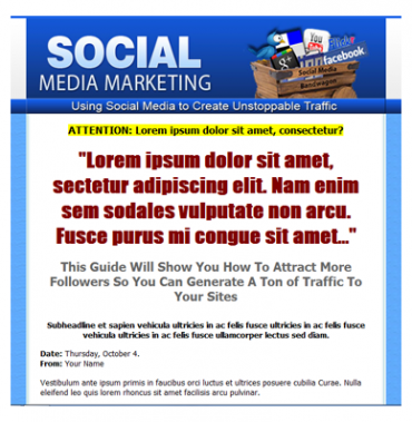 Product picture Social Media Marketing Template - With Personal Use Rights