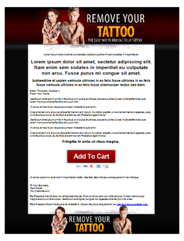 Product picture Tattoo Removal Template - With Personal Use Rights